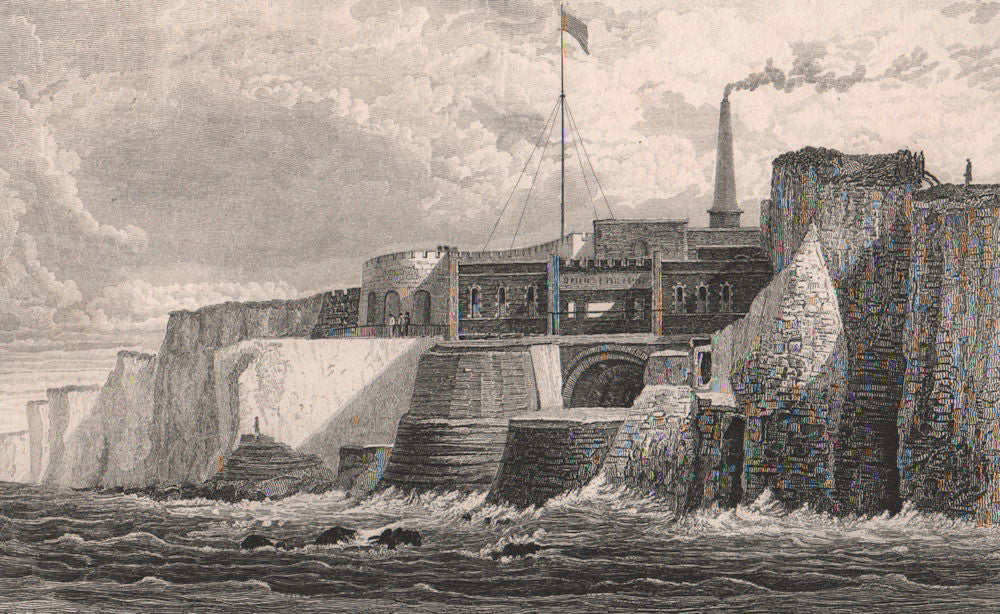The new baths Margate. Kent. SHEPHERD 1829 old antique vintage print picture